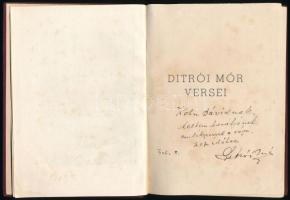 Ditrói Mór versei.(Bp., 1936, Általános Ny.). 1t. (a költő fényképe), 64p. A költő 1936-ban kelt ded...