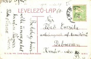 Zsibó, Jibou; Báró Wesselényi kastély. W. L. Bp. 6075. Czenk György utódai kiadása / castle (kopott ...