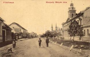 1909 Felsőbánya, Baia Sprie, Mittelstadt; Hunyadi Mátyás utca, Római katolikus leánynevelő intézet. H. Riedl E. kiadása / street view, girl school (EK)