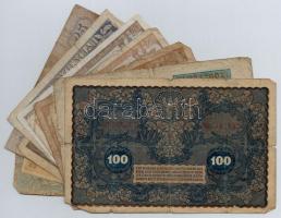 13db-os vegyes rossz tartású külföldi bankjegy, közte Olaszország, Egyiptom, Franciaország, Németors...