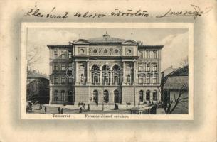 Temesvár, Timisoara; Ferenc József színház, villamos. Ideal W. L. Bp. 6660. / Franz Joseph Theater, tram (EK)