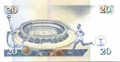 Kenya 1995-96. 20Sh, 50Sh T:I