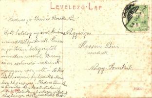 1909 Nagybánya, Baia Mare; II. Rákóczi Ferenc tér, templom, Schreiber és társa lisztraktára, Frenke ...