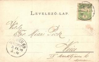 1900 Eperjes, Presov; Neolog izraelita templom, zsinagóga, Nagyszálloda, Róth A. üzlete / synagogue,...