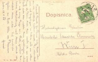 1903 India, Indija; Vasút utca árusokkal. W.L. No. 833. / Bahnhof Gasse / Kolodvor ulica / railway s...