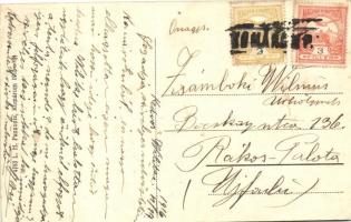 Komárom, Komárno; Vármegye utca, Központi szálloda, üzletek / street view with hotel and shops (EK)