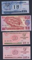 Észak-Korea 1988. 1Ch "Capitalist Visitor", 10Ch, 50Ch, 1W "Socialist Visitor" T:I (1x), II+ (3x) Csak egyszer hajtva, törve nem!
