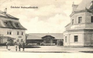 Stubnyafürdő, Stubnianske Teplice; étterem, olvasó és társalgó terem / spa restaurant, reading and talking hall