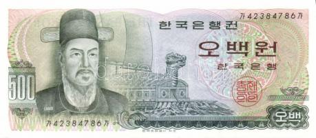 Dél-Korea 1962. 10J, 50J, 1W T:I (2x), I- (1x) + 1973-75. 500W, 1000W T:I,I-
