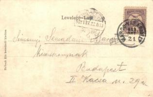 1901 Marosvásárhely, Targu Mures; Izraelita templom, zsinagóga. Virágos litho keret, Holbach Ede kia...