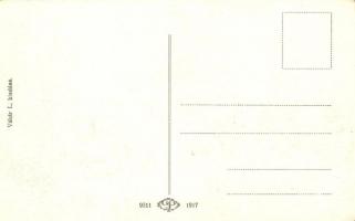 Csíkszereda, Miercurea Ciuc; Erzsébet liget és szobor, szökőkút. Vákár L. kiadása / park, statue and...