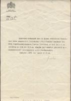 1922 Nagyatádi Szabó István földművelésügyi miniszter aláírása levélen