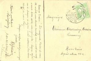 1910 Zsombolya, Hatzfeld, Jimbolia; cséplés a "A nagyközség Elektromos Műve, Ganz-féle Villamos...