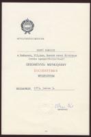 1973 lku Pál művelődésügyi miniszter aláírása levélen