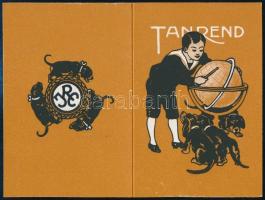 cca 1910 Dekoratív tanrend, kitöltetlen, szép állapotban