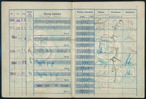 1944 Szeged-Csongrádi Takarékpénztár betéti könyve, "Nem zsidó betét" pecséttel