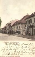 Szászsebes, Mühlbach, Sebes; utcakép Josef Baumann üzletével. Weissörtel és társa kiadása / street v...