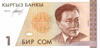 Kirgizisztán 1993. 1T, 10T, 50T teljes sor! T:I + 1994. 1S, 5S, 10S, 20S T:I