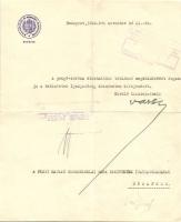 1925 Vass József népjóléti miniszter aláírása