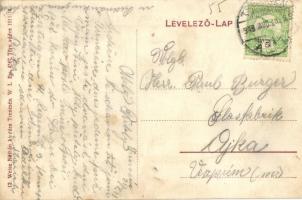 Trencsén, Trencín; Frigyes főherceg út, vár. W. L. Bp. 4567. Weisz Náthán kiadása  / street view, ca...