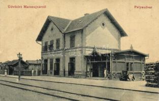 Marosújvár, Ocna Mures; vasútállomás. W.L. 1606. / Bahnhof / railway station  (EK)