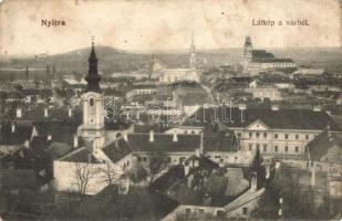 Nyitra, Nitra; látkép a várból, templomok. Fürst Sz. kiadása / view from the castle, churches (EB)