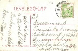 Korompa, Krompach; Evangélikus templom. W. L. Bp. 2739. Asta János kiadása / Lutheran church (szakad...