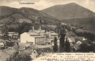 1905 Csiklovabánya, Csiklóbánya, Csiklova, Ciclova Montana; Csiklovai sörfőzde. Kiadja Weisz Félix / Bräuhaus / brewery (EK)