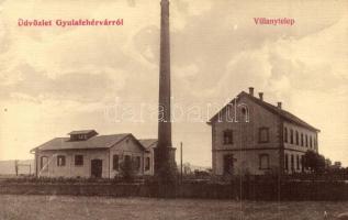 1910 Gyulafehérvár, Karlsburg, Alba Iulia; Villanytelep. Salamon Mátyás kiadása / power station (EK)