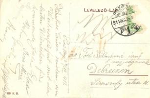 1911 Pozsony, Pressburg, Bratislava; Széchenyi magaslat, ródli pálya szánkózókkal télen. K.B. 907. /...