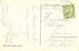 1915 Tövis, Teius, Dreikirchen; Római katolikus templom és belső. Klein Albert kiadása / church inte...