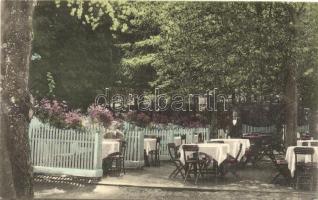 1915 Kassa, Kosice; Bankói fürdővendéglő kerthelyisége. Schobert István fürdőbérlő kiadása / restaurant garden  (EK)