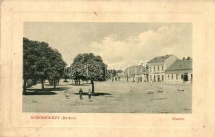 Buttyin, Körösbökény, Bucin, Buteni; Piac tér, üzletek, malacok. W. L. Kiadja a Fogyasztási Szövetkezet / market square, shops, pigs (fl)