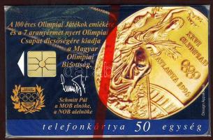 1996 Olimpia 50 egységes használatalan telefonkártya