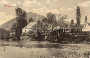 Visoko, riverside houses. W. L. Bp. 4803. Josef Danon (EB)