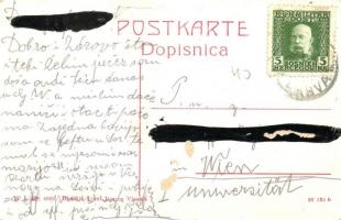 Visoko, riverside houses. W. L. Bp. 4803. Josef Danon (EB)