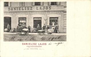 1905 Igló, Iglau, Spisská Nová Ves; Danielisz Lajos vegyeskereskedése / Geschäft / shop (EK)