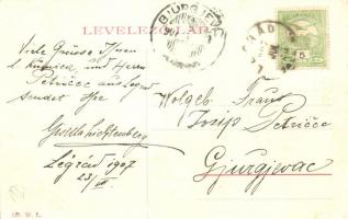 1907 Légrád, Legrad; vasútállomás. W.L. 143. / Bahnhof / railway station