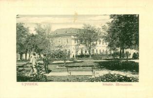 Újvidék, Novi Sad; Séta tér, Hotel Fabry szálloda. W. L. Bp. 6373. / promenade, park, hotel