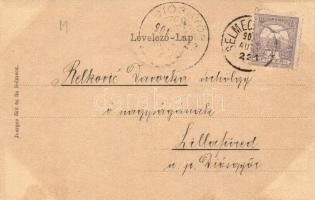 1901 Selmecbánya, Schemnitz, Banska Stiavnica; M. k. erdészeti akadémia palota. Címeres litho keret....