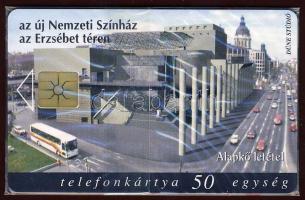 1998 Új nemzeti színház 50 egységes használatalan telefonkártya