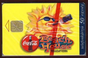 1997 Coca Cola beach 50 egységes használatalan telefonkártya