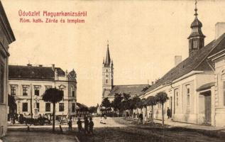 Magyarkanizsa, Stara Kanjiza; Római katolikus zárda és templom. W. L. Bp. 2163. / Catholic church and convent, nunnery (EK)