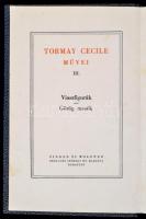 Tormay Cecile két műve: Magyar legendárium, Viaszfigurák. Bp., Singer és Wolfner. Egészvászon soroza...