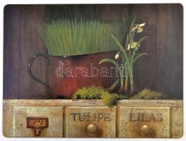 6 db pohár (11x11 cm), 4 db étkezési alátét (30x40 cm)  hő- és karcálló, eredeti csomagolásában, 6 d...