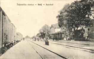 Dálya, Dalja, Dalj; Zeljeznicka stanica. Verlag Jos. Krausz / vasútállomás / Bahnhof / railway station