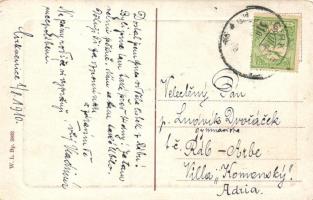 Crikvenica, Cirkvenica; Hafen / Kikötő. W. L. Bp. 3862. / Luka / port, molo (kopott sarkak / worn co...