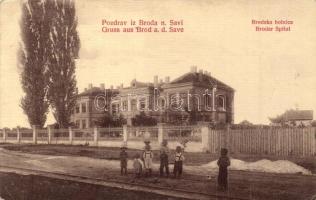 Bród, Brod na Savi, Slavonski Brod; Brodska bolnica / Broder Spital / Kórház. W. L. 146. / hospital (EK)