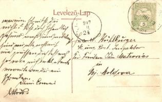 1907 Boksánbánya, Románbogsán, Bocsa; Julius Crina üzlete. Fényképezte Carl Szabonáry / Warenhaus / ...