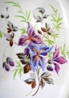 cca 1900 mosdótál kancsóval, szappan és borotva tartóval, kézzel festett, kopott, jelzés nélkül, m:2...